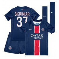 Camiseta Paris Saint-Germain Milan Skriniar #37 Primera Equipación para niños 2024-25 manga corta (+ pantalones cortos)